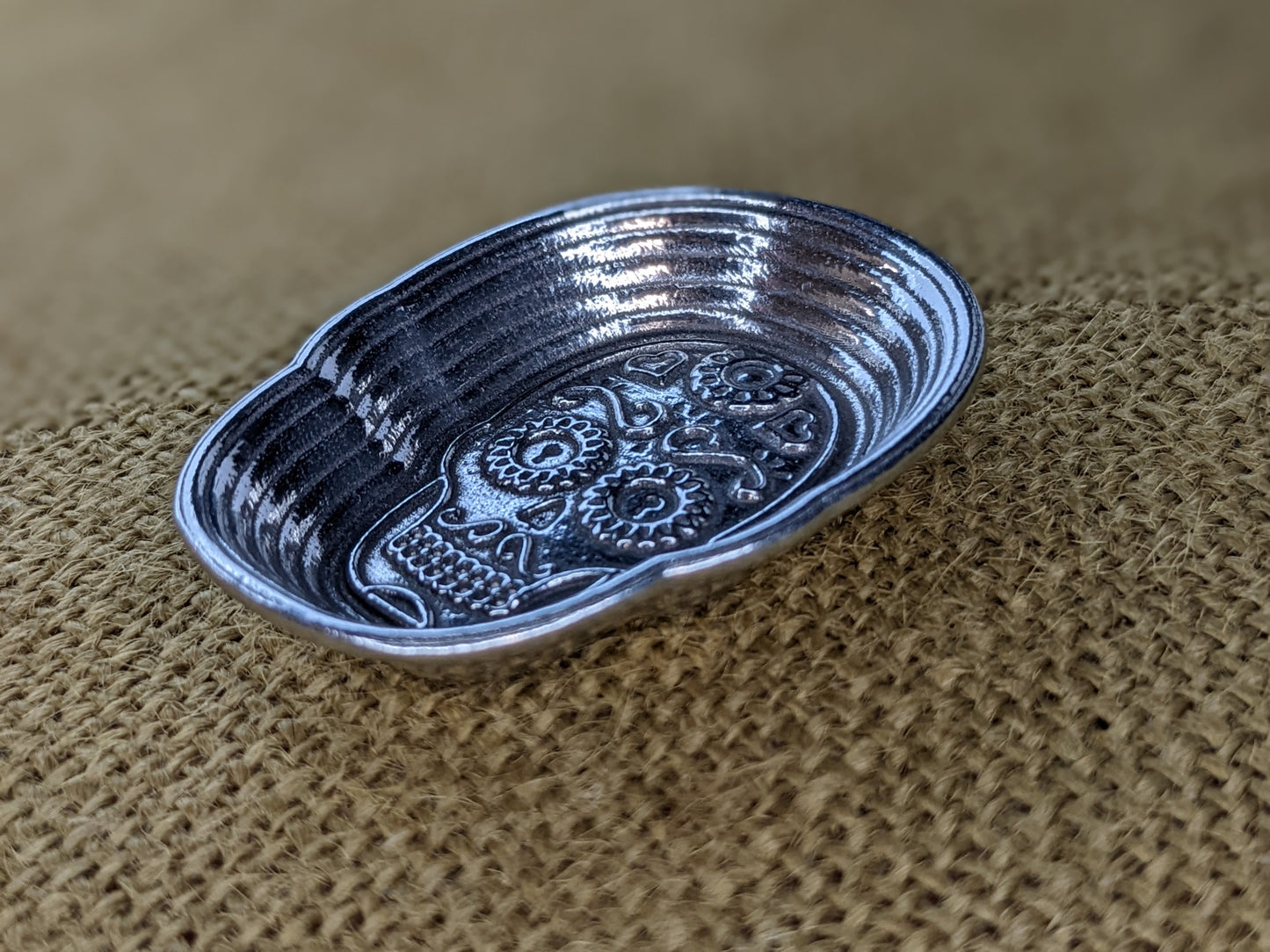 Calavera Ring Dish, Sugar Skull Trinket Dish