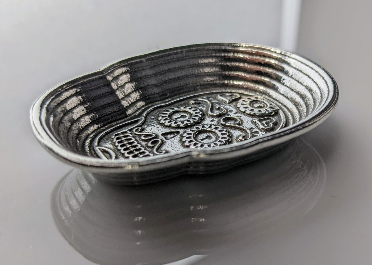 Calavera Ring Dish, Sugar Skull Trinket Dish