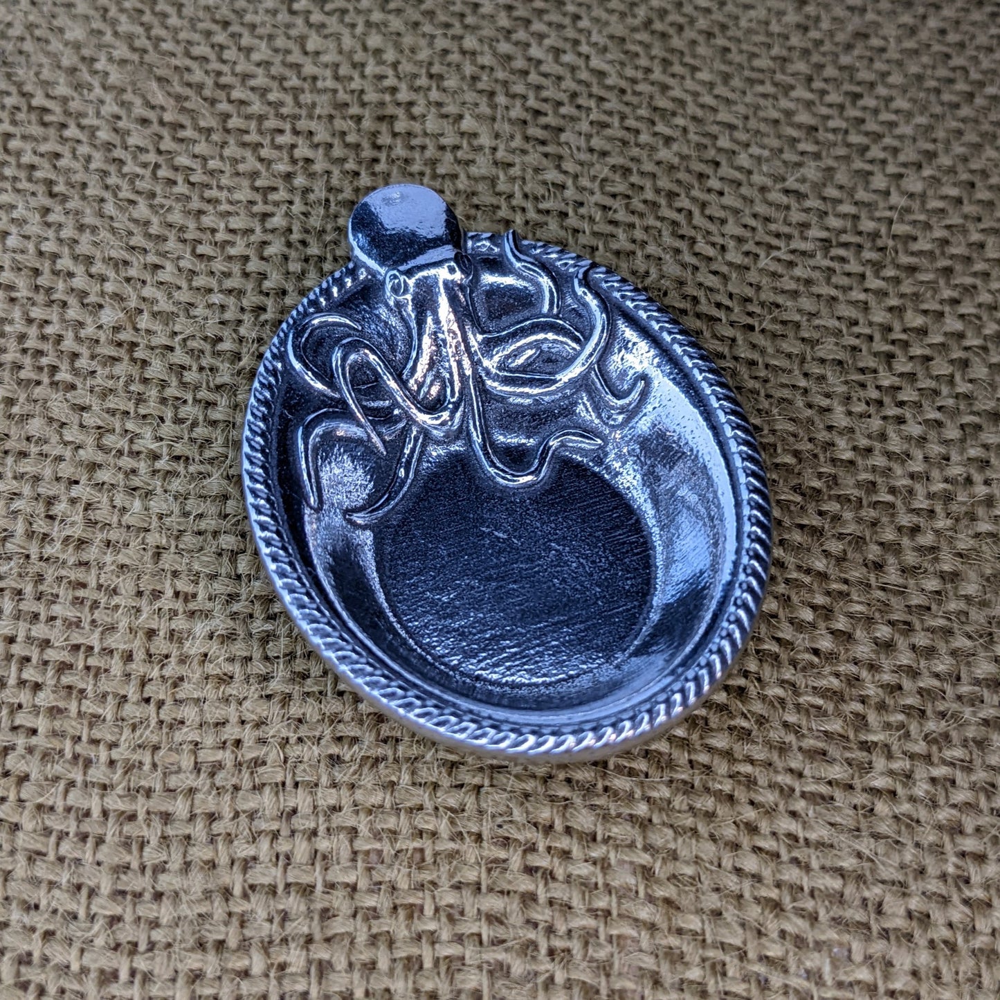 Pewter Octopus Ring Dish, Trinket Dish, Mini Bowl