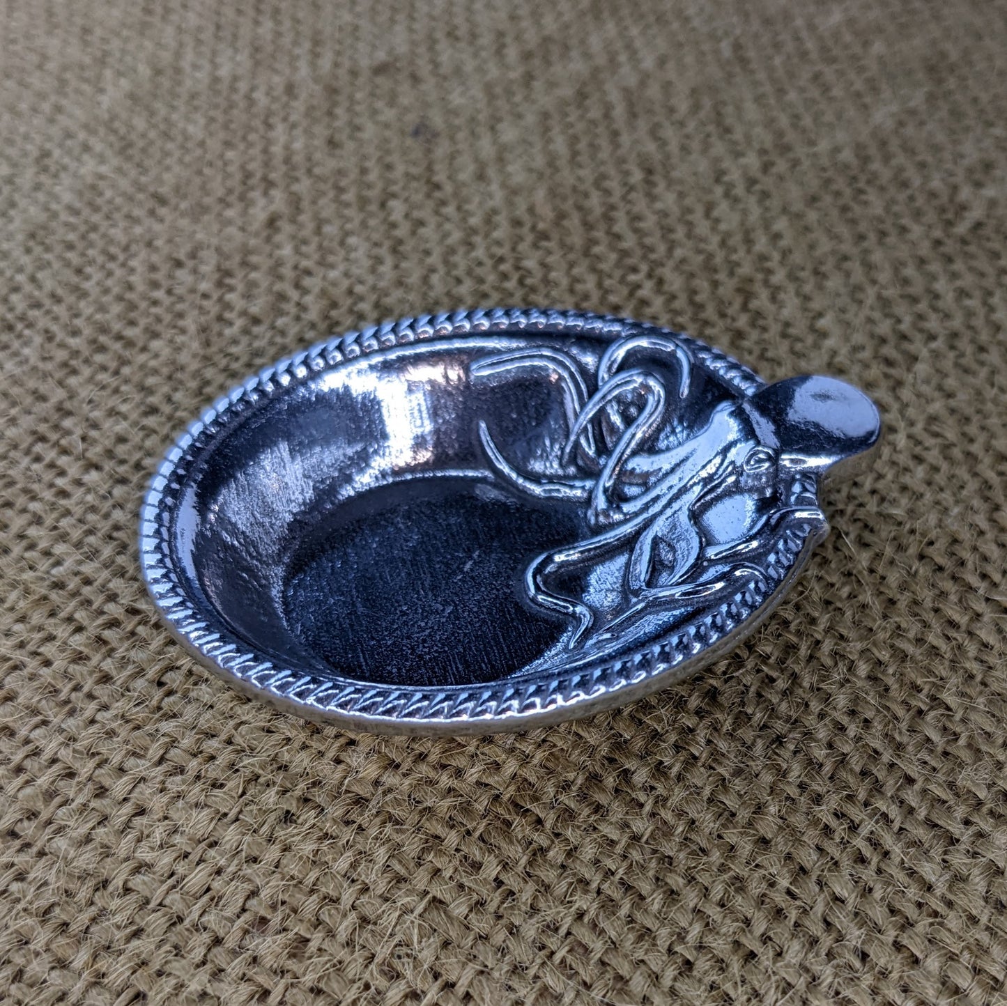 Pewter Octopus Ring Dish, Trinket Dish, Mini Bowl