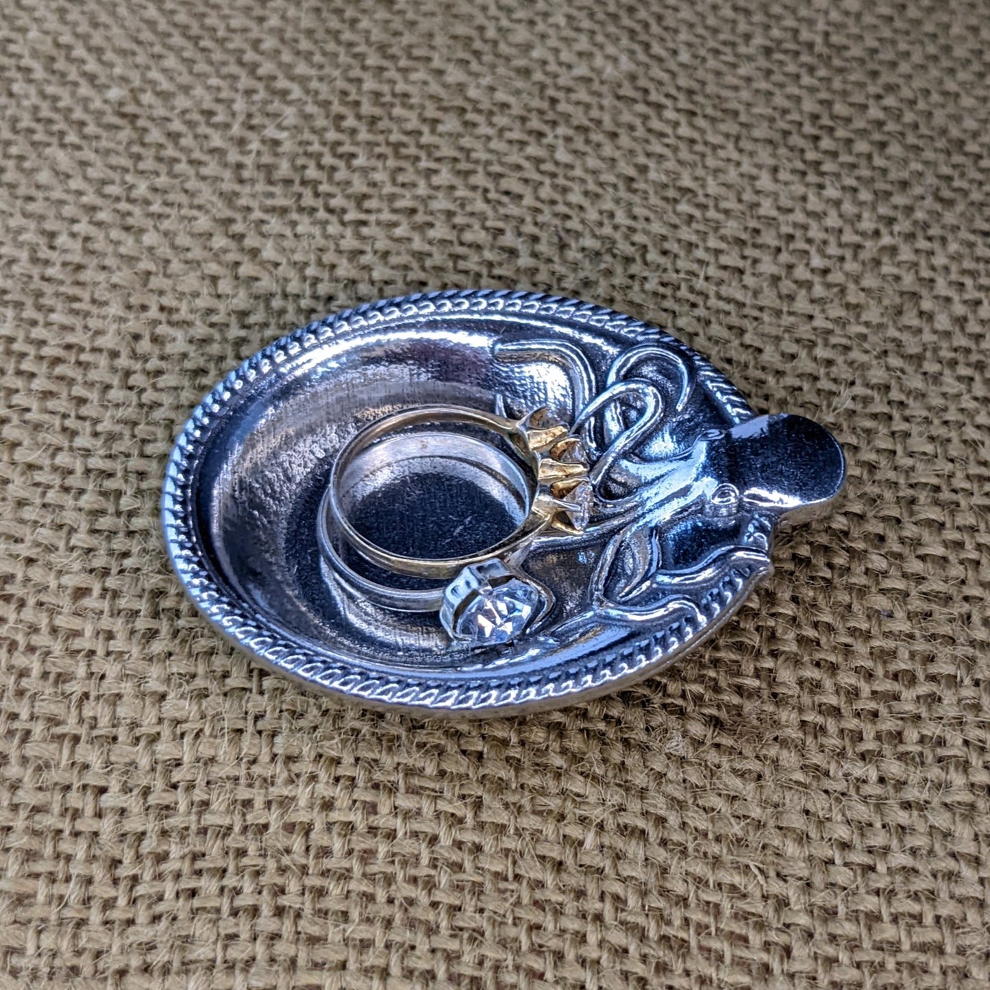 Pewter Octopus Ring Dish, Trinket Dish, Mini Bowl