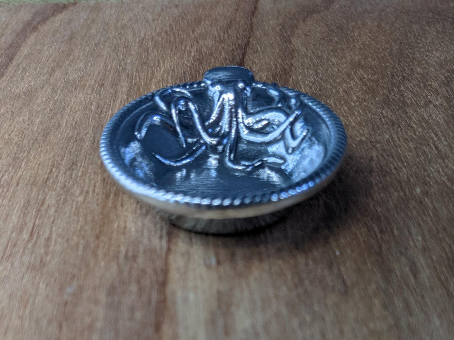 Pewter Octopus Ring Dish, Trinket Dish, Mini Bowl