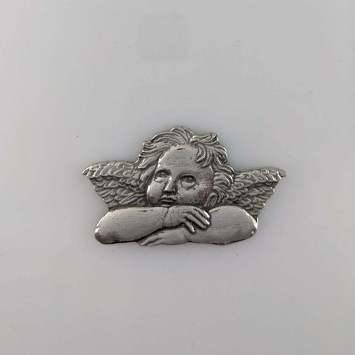 Angel Right Pewter Magnet – handmade in Oregon