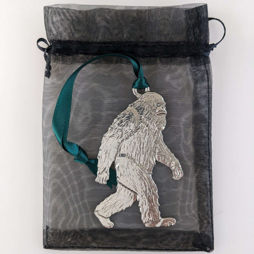 Bigfoot, Sasquatch Pewter Ornament – detail view