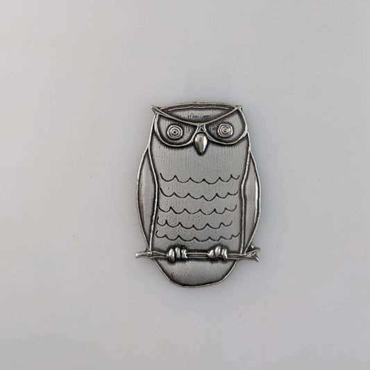 Cornelius the Owl, pewter magnet