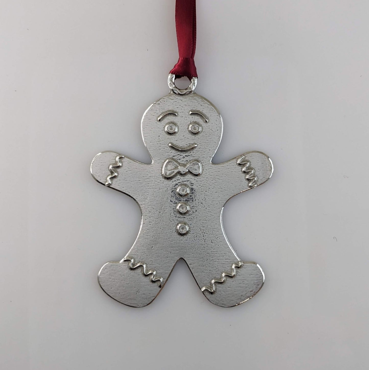 Gingerbread Man pewter Christmas Ornament