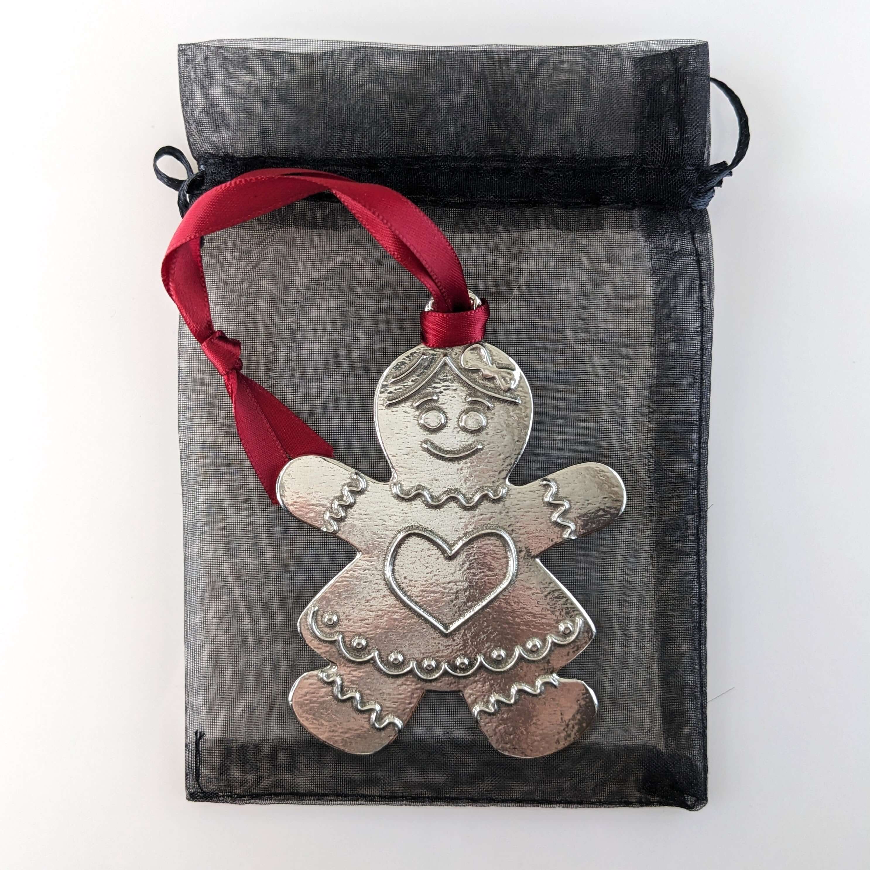 Gingerbread Woman Pewter Ornament