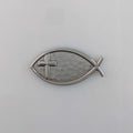 Ichthys, Jesus Fish Pewter Magnet – handmade in Oregon