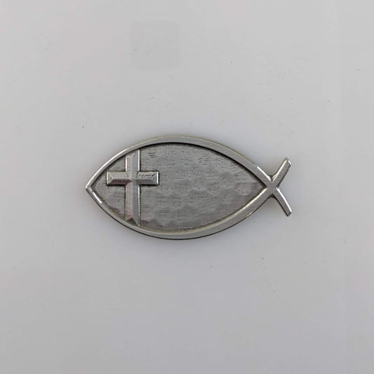 Ichthys, Jesus Fish pewter Magnet