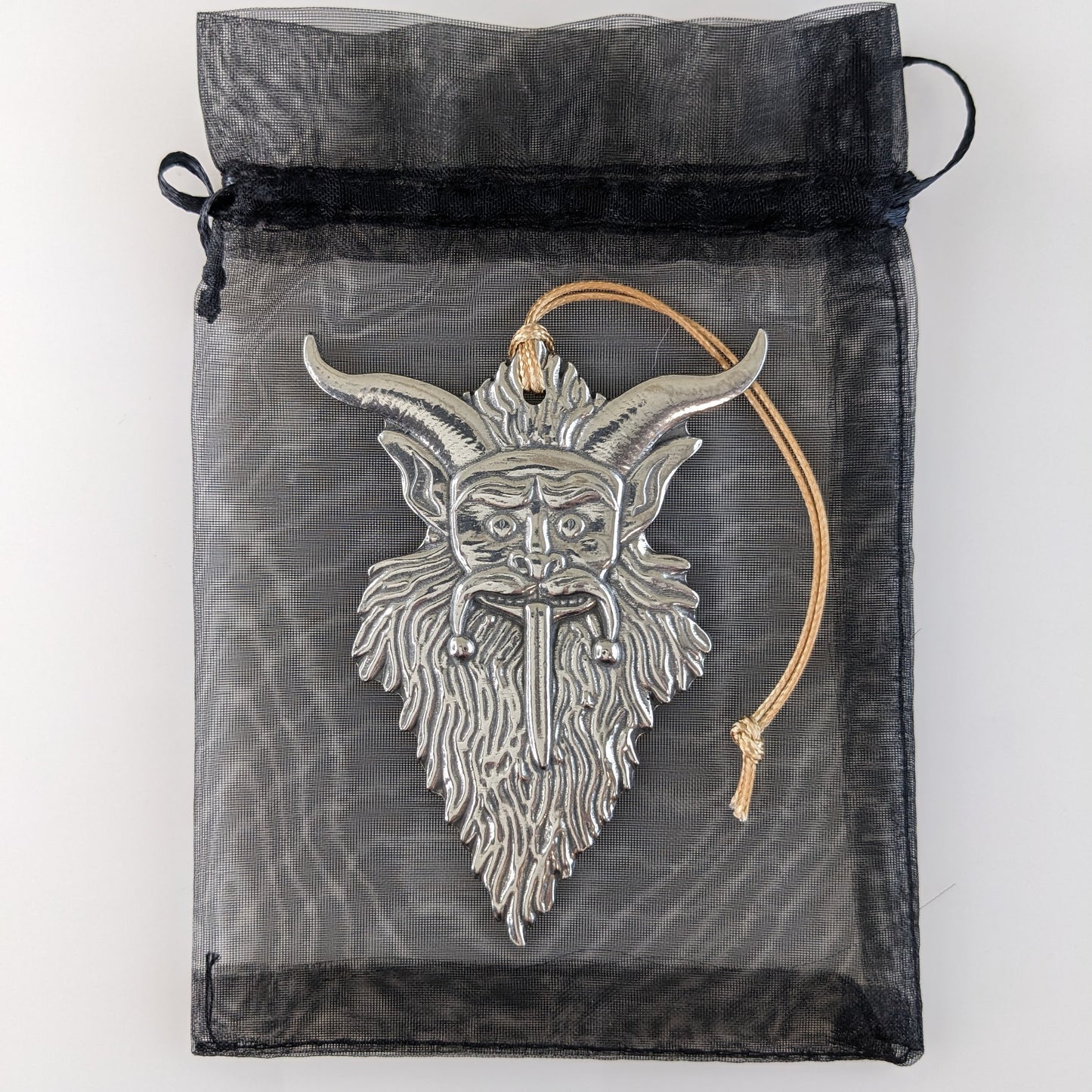 Krampus pewter Christmas Ornament