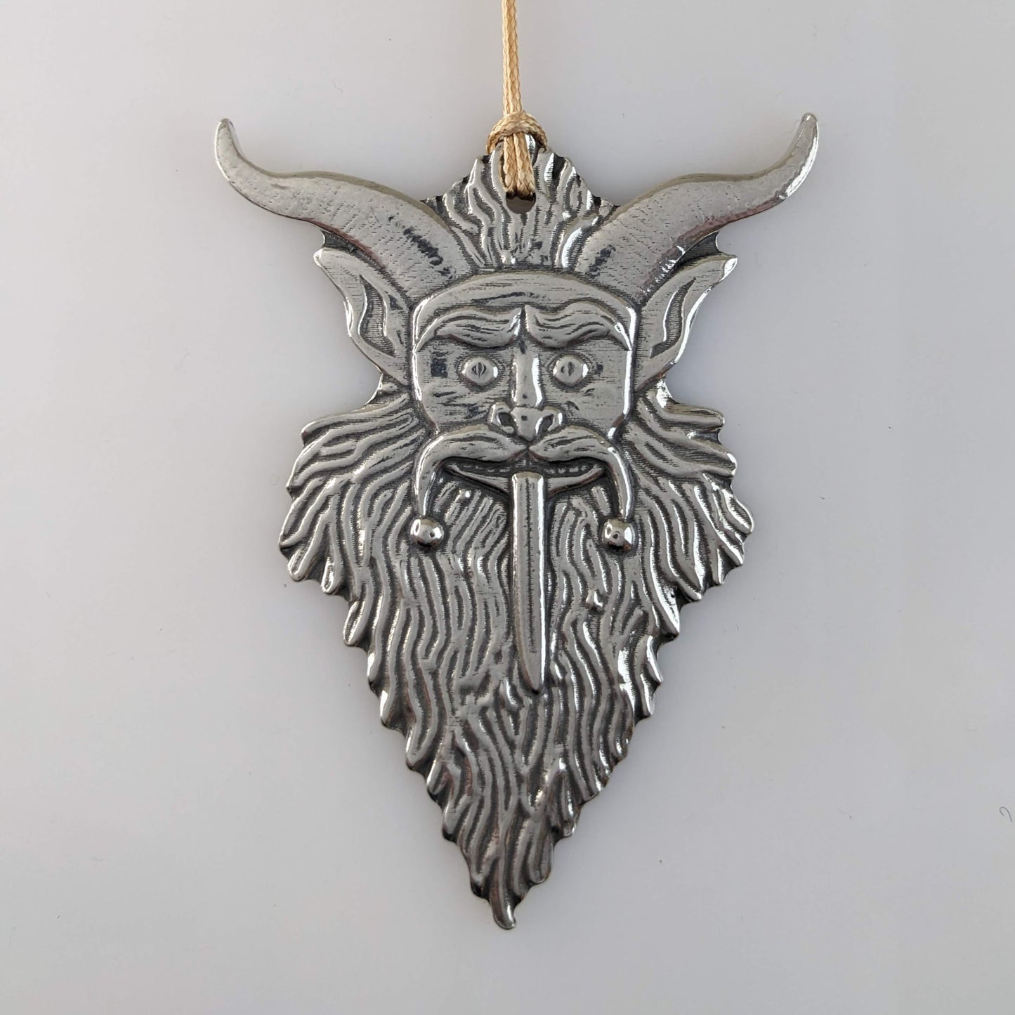 Krampus pewter Christmas Ornament