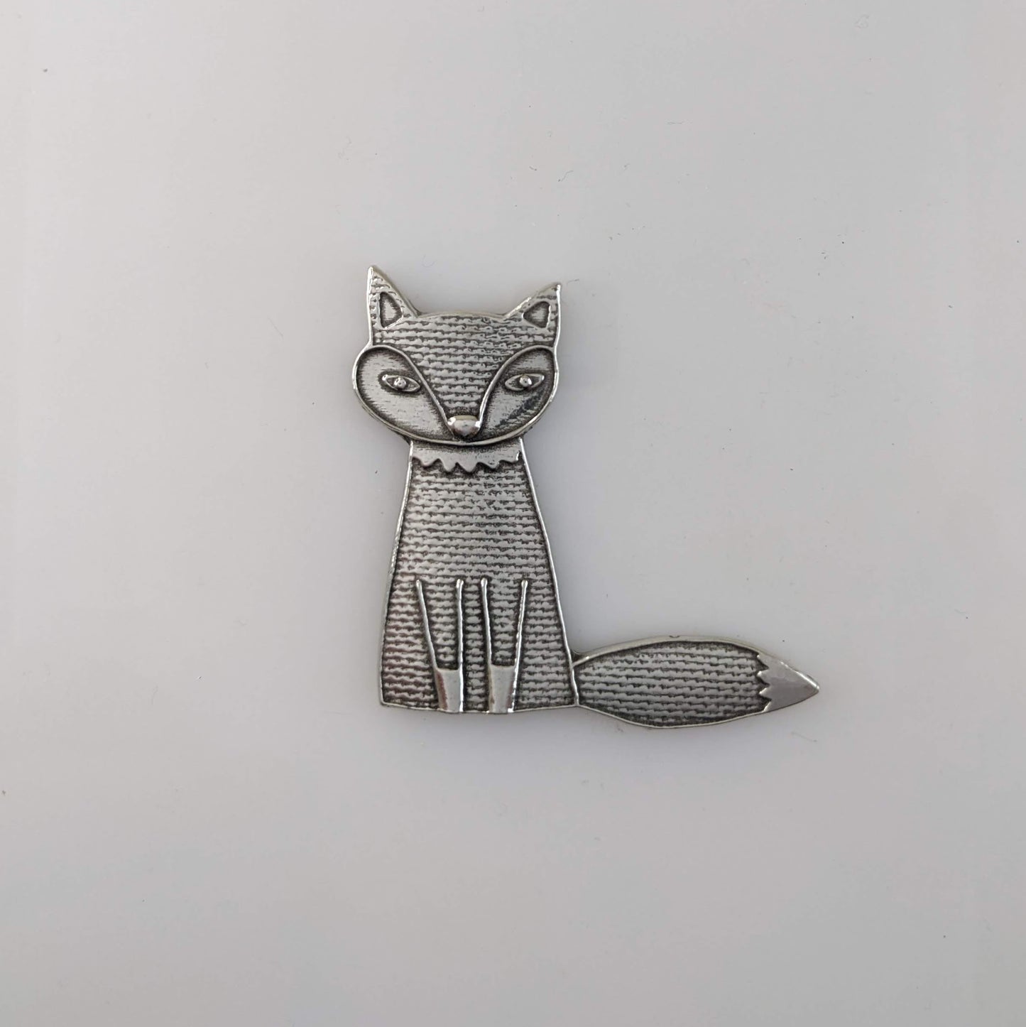 Maude the Fox, pewter magnet
