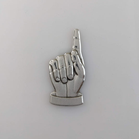 Pointing Hand pewter Magnet