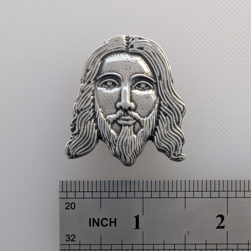 Pewter Jesus magnet with ruler 
