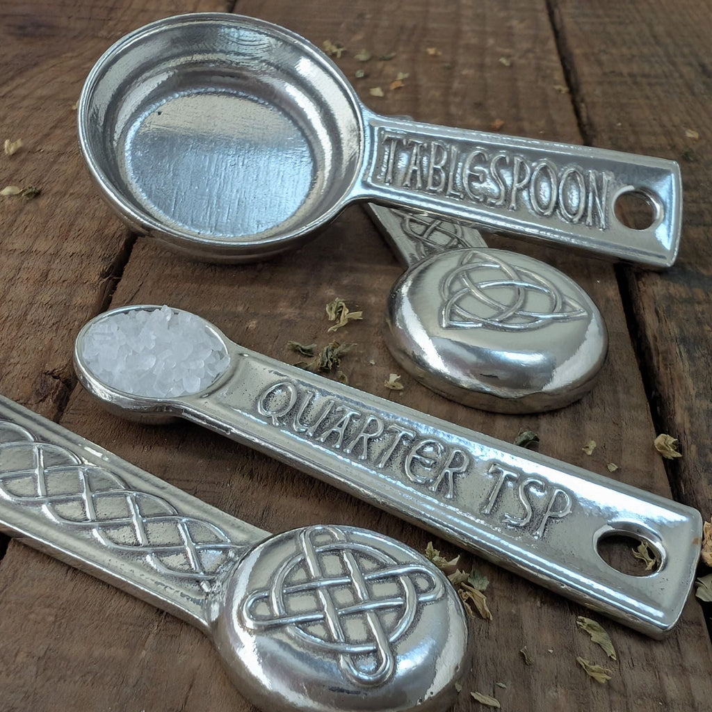 Celtic Knot Pewter Measuring Spoons – Set of 4