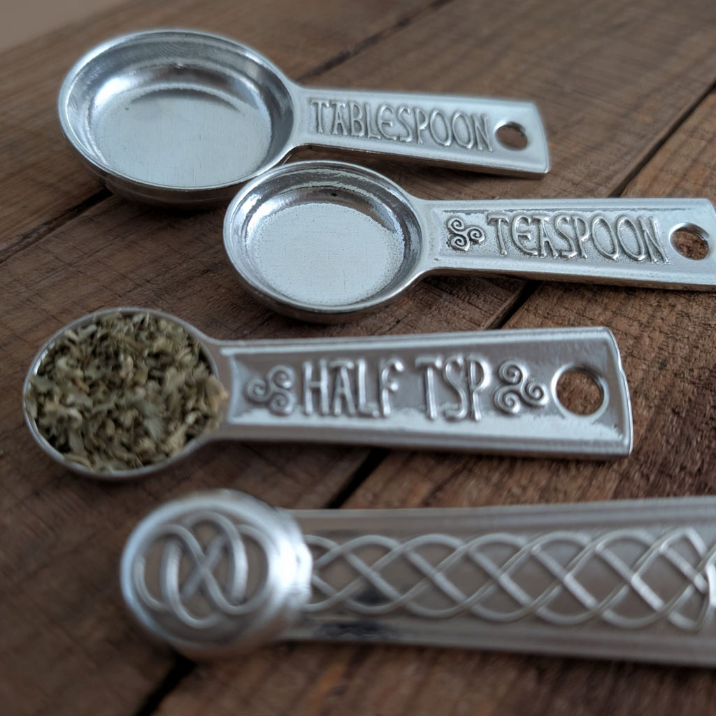 Celtic Knot Pewter Measuring Spoons – Set of 4