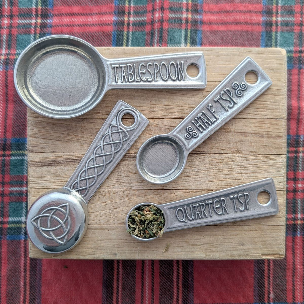 Celtic Knot Pewter Measuring Spoons – Set of 4