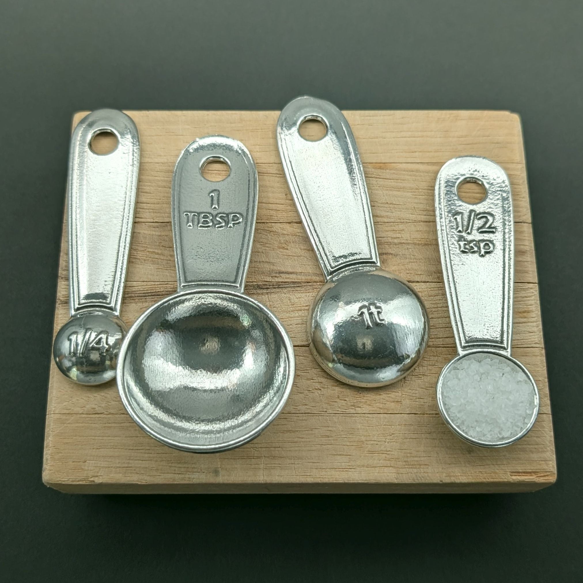 Daily Measuring Spoon Set — Handcrafted Pewter
