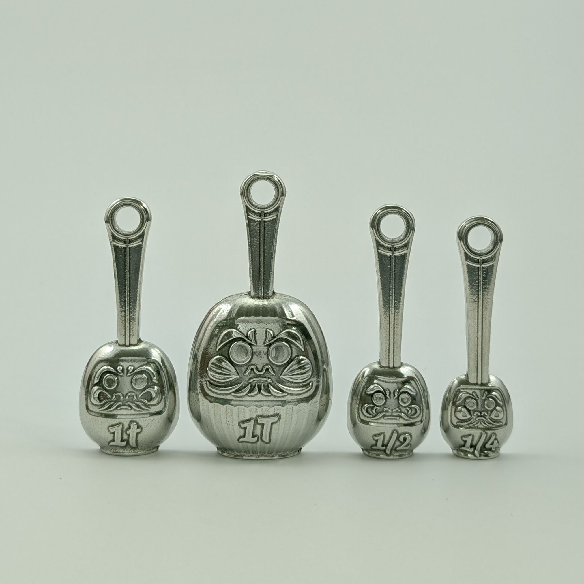 Daruma Measuring Spoon Set- Handcrafted Pewter