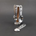 Daily Measuring Spoon Set with Countertop Stand – handmade pewter, made in Oregon
