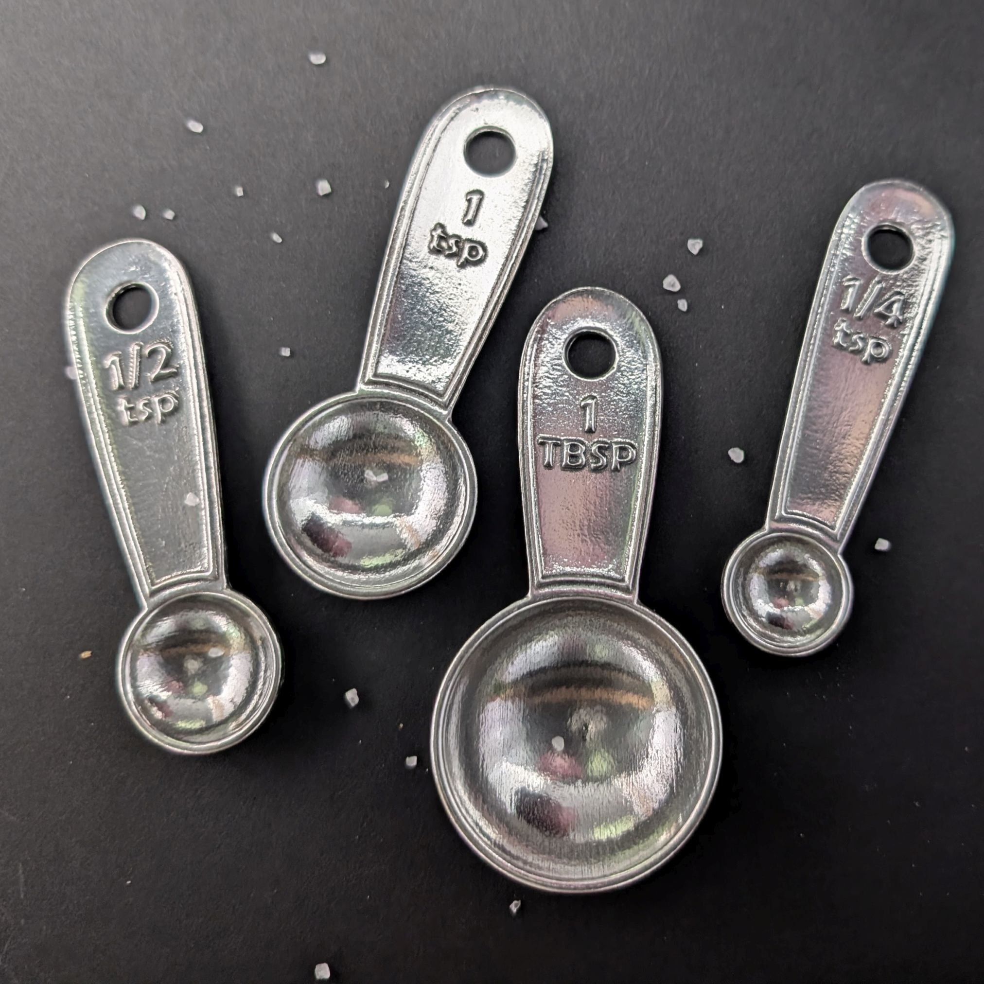 Daily Measuring Spoon Set – handmade pewter, made in Oregon