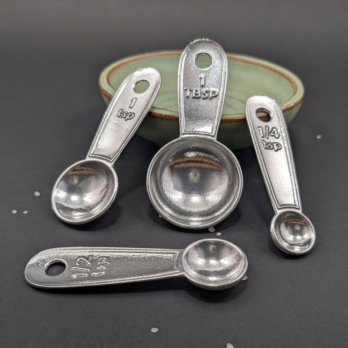 Daily Measuring Spoon Set– handmade pewter, made in Oregon 1