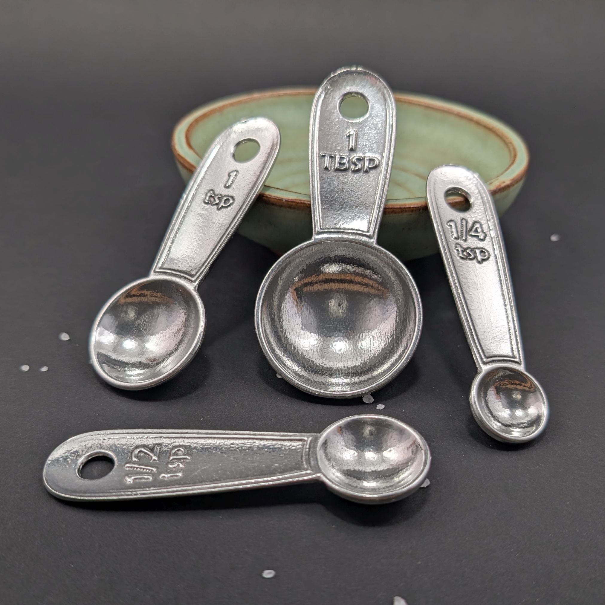 Daily Measuring Spoon Set– handmade pewter, made in Oregon 1