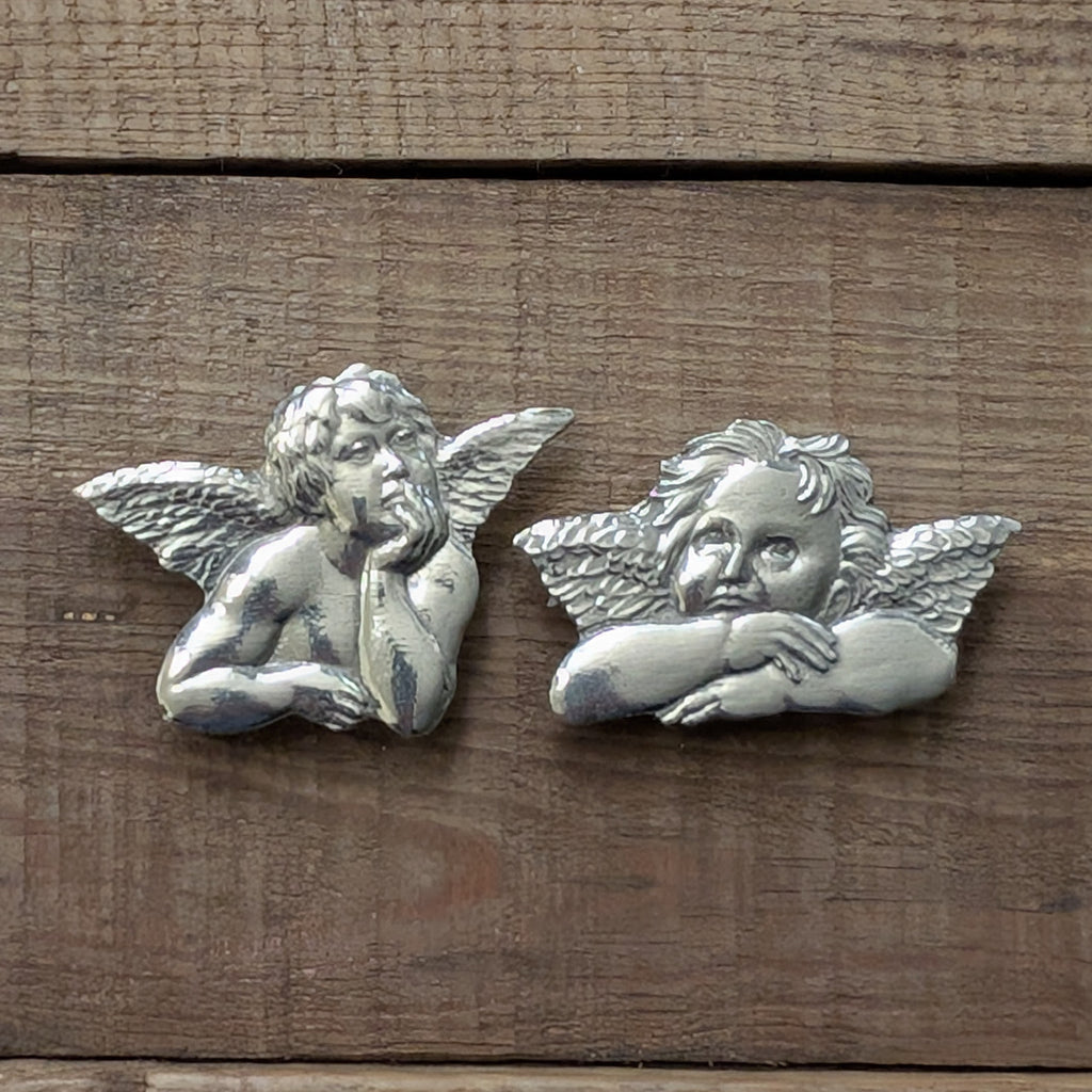 Angel Magnet Pair – handmade pewter, made in Oregon