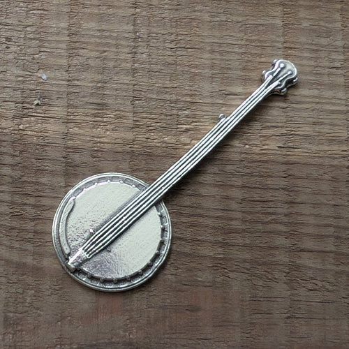 Banjo Magnet – handmade pewter, made in Oregon