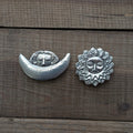 Celtic Sun and Moon Magnet Pair – handmade pewter, made in Oregon
