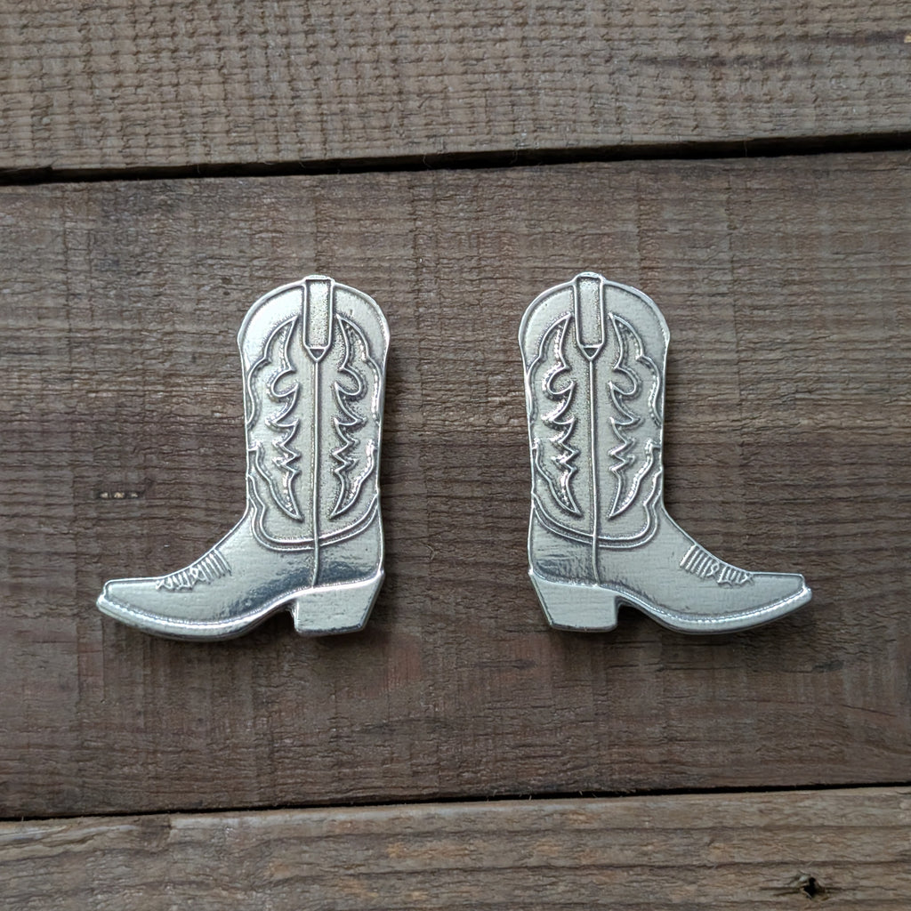 Cowboy Boots Magnet Pair – handmade pewter, made in Oregon