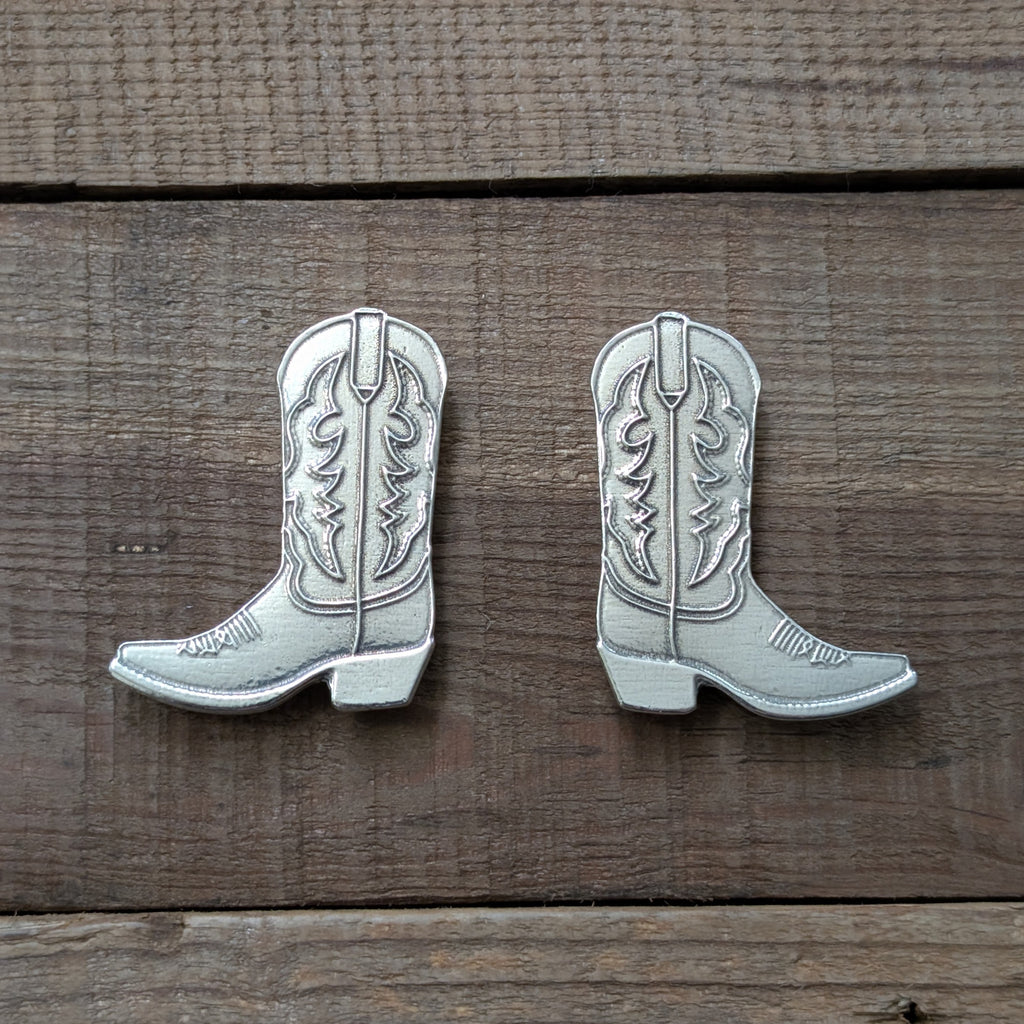 Cowboy Boots Magnet Pair – alternate view, handmade pewter