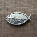 Ichthys Magnet – handmade pewter, made in Oregon