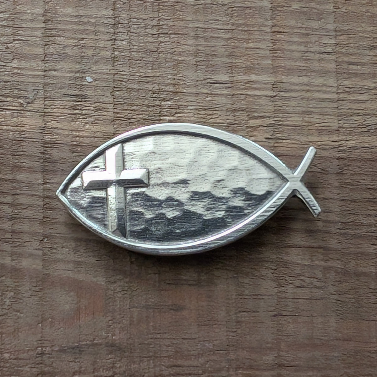 Ichthys Magnet – handmade pewter, made in Oregon