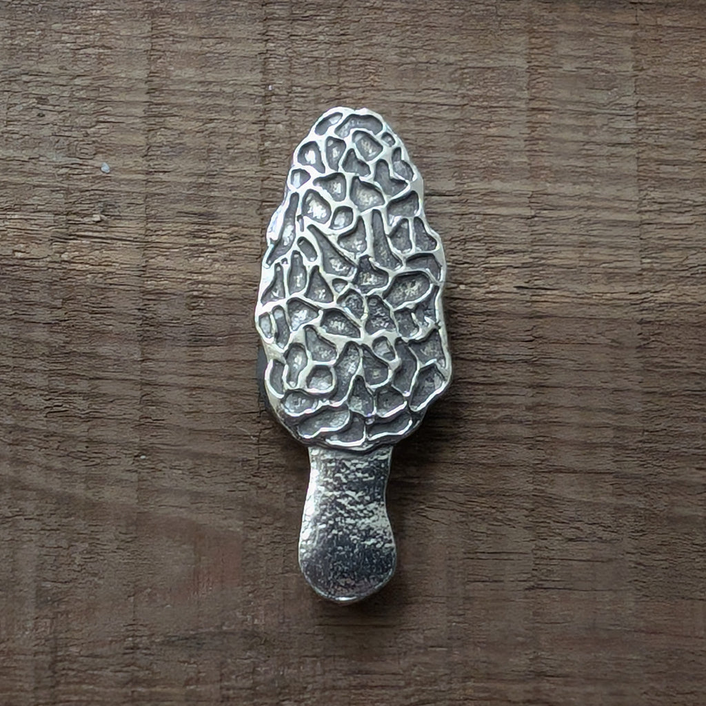 Morel Mushroom Magnet – handmade pewter, made in Oregon