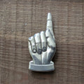 Pointing Hand Magnet – handmade pewter, made in Oregon