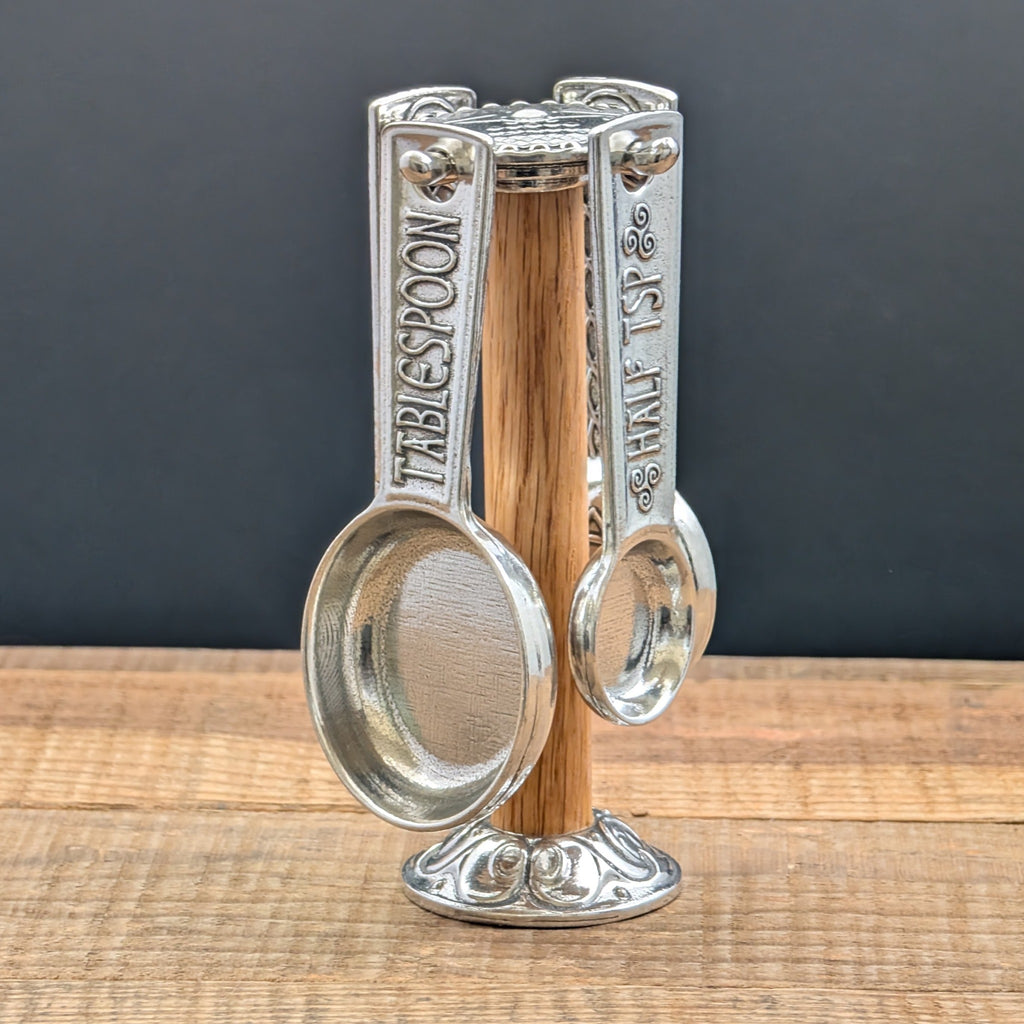 Celtic Knot Measuring Spoons with Stand