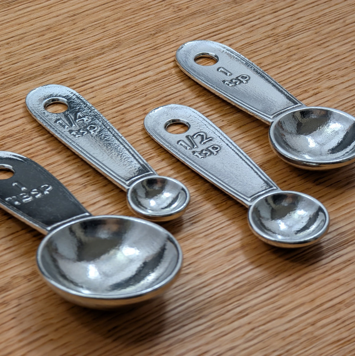 Daily Measuring Spoon Set — Handcrafted Pewter