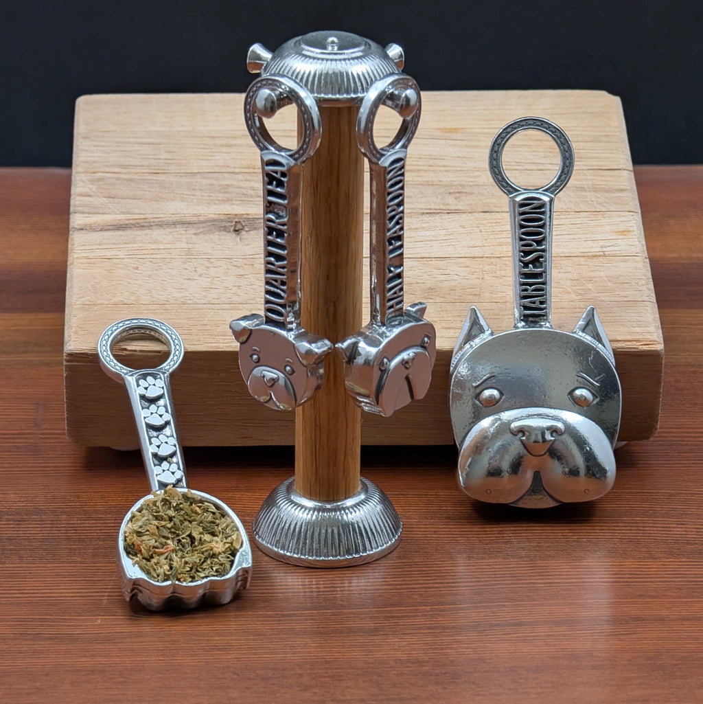 Dog Measuring Spoons with Stand