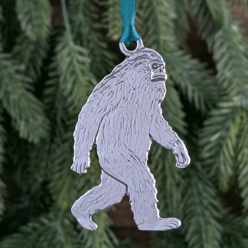 Bigfoot, Sasquatch Pewter Ornament – handmade in Oregon