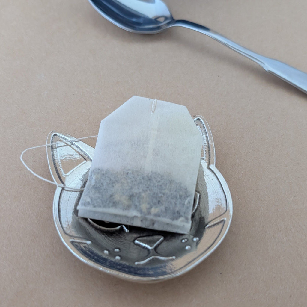Cat Pewter Ring Dish — Trinket Dish / Teabag Holder / Catchall