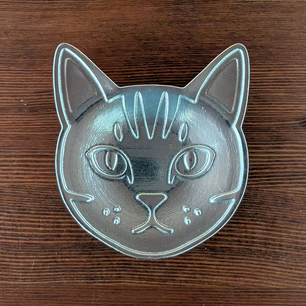 Cat Pewter Ring Dish — Trinket Dish / Teabag Holder / Catchall