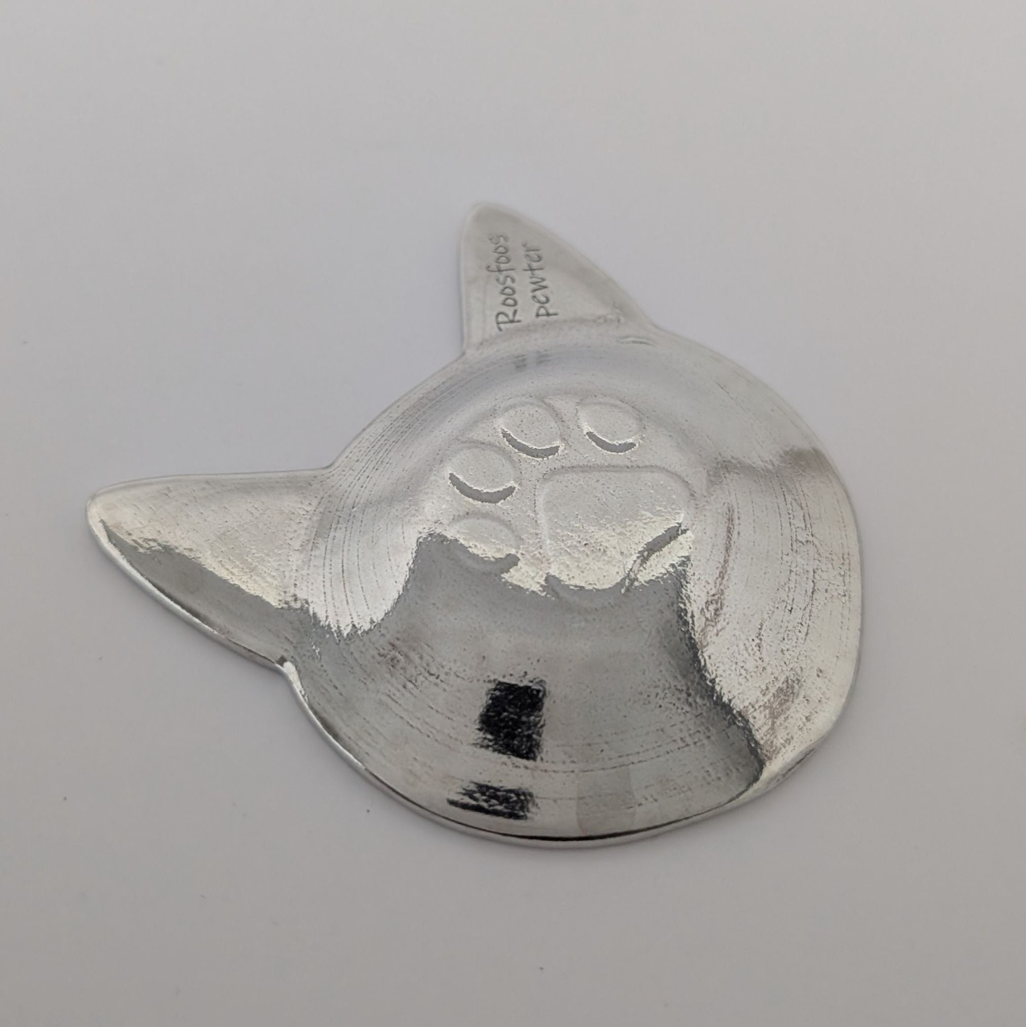 Cat Pewter Ring Dish — Trinket Dish / Teabag Holder / Catchall