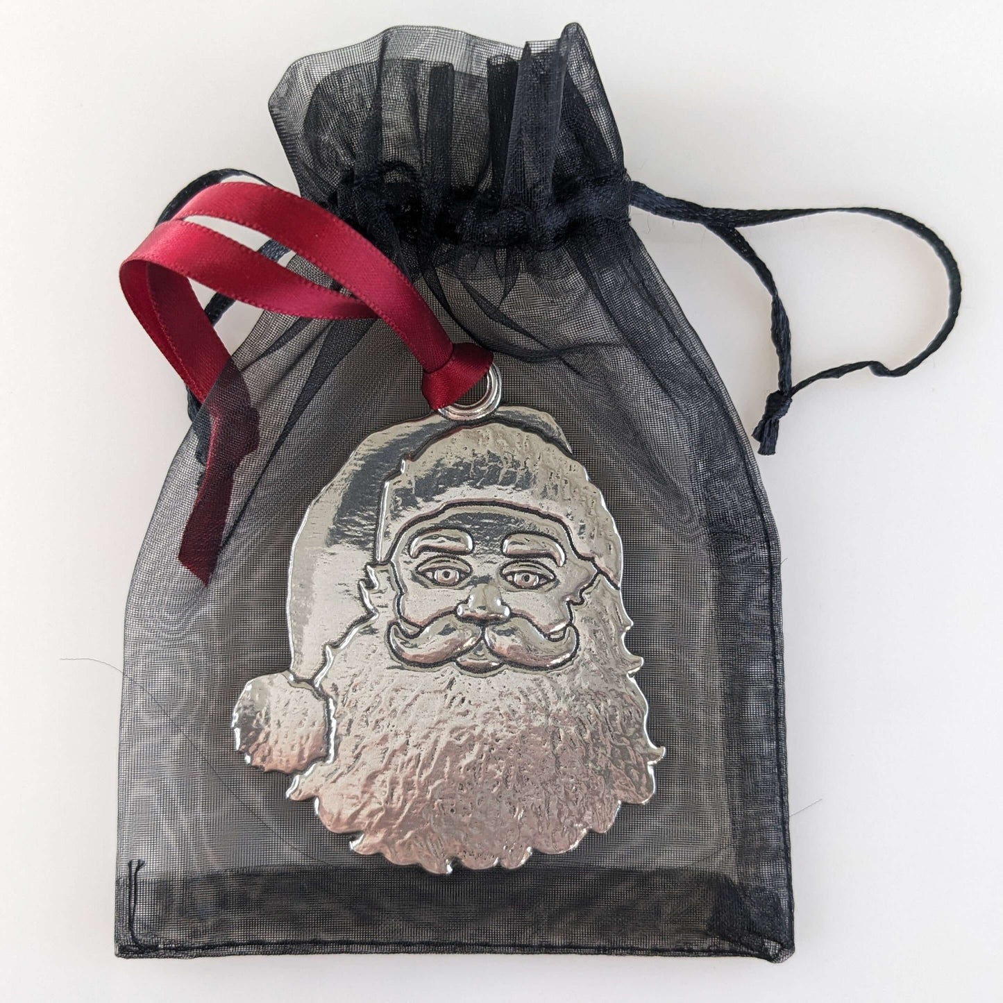 Santa Claus pewter Christmas Ornament