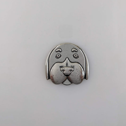 Walter the Dog, pewter magnet