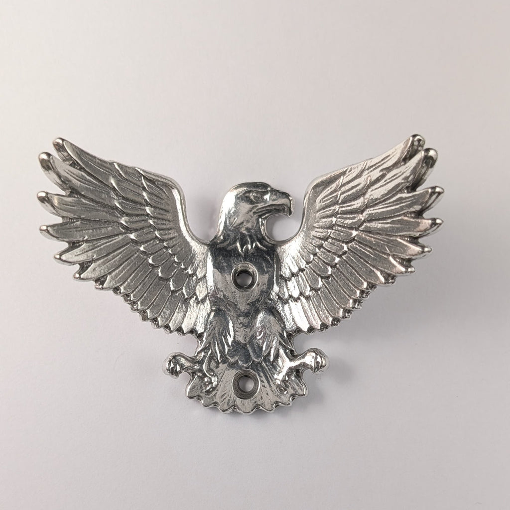 Pewter eagle wall hook product photo on a white background