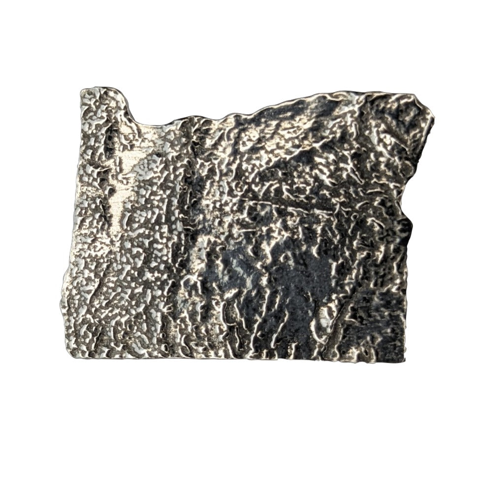 Oregon Relief Map, pewter magnet