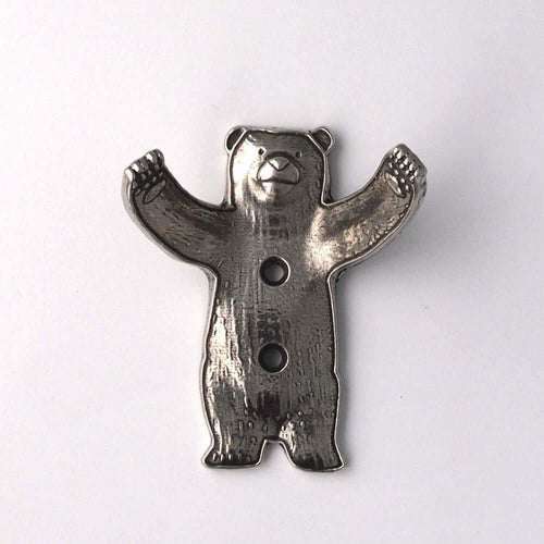Bear Wall Hook – handmade pewter, made in Oregon
